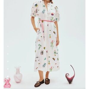 Alemais Atticus Embroidered Shirtdress